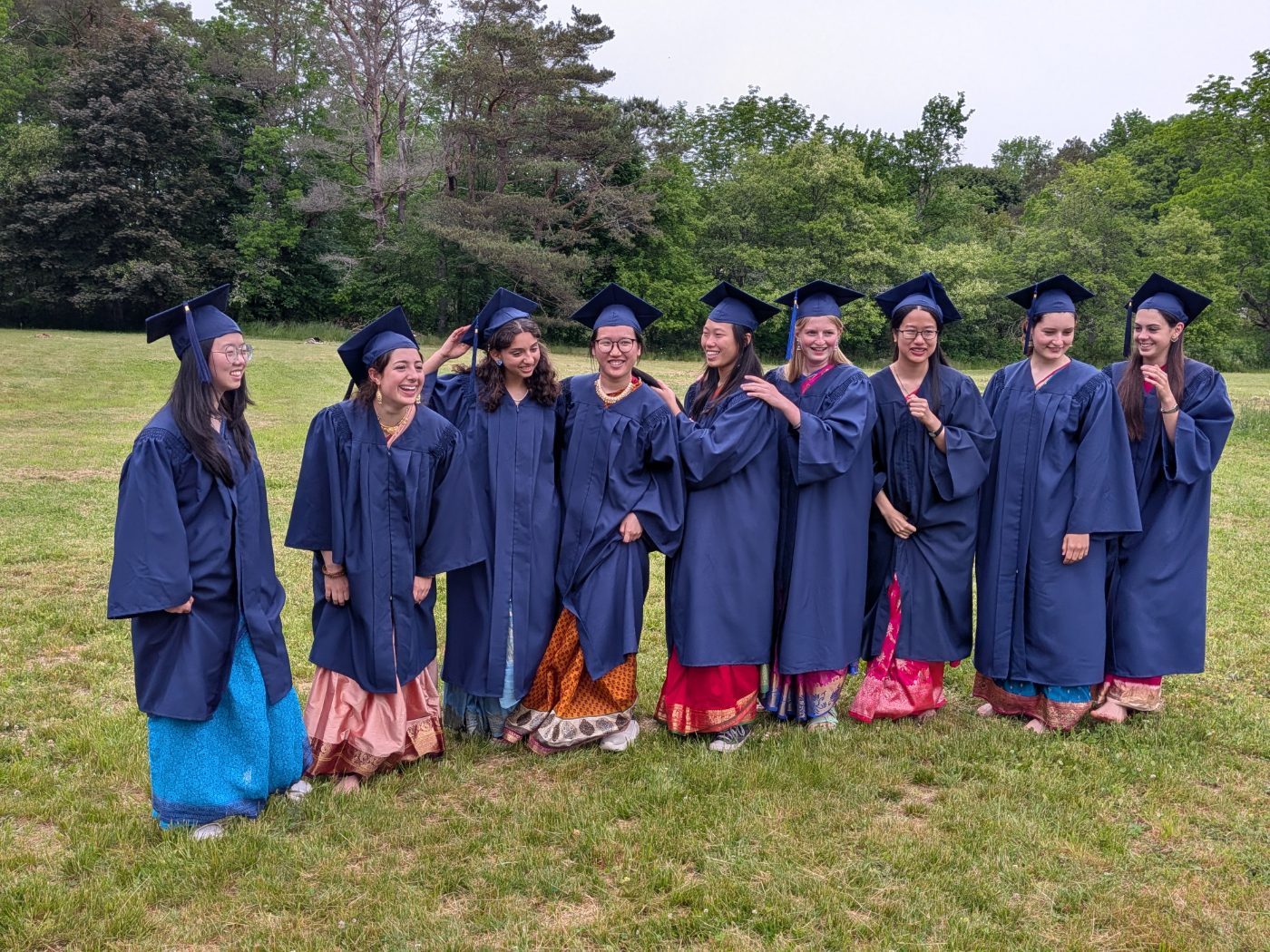Pari Zhan and friends on graduation day